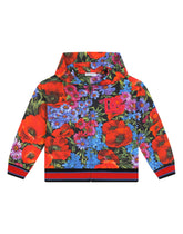 Jersey hoodie with meadow print -  | Dolce & Gabbana