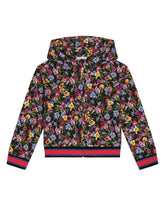 Jersey hoodie with violet print -  | Dolce & Gabbana