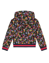 Jersey hoodie with violet print -  | Dolce & Gabbana
