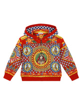 Jersey hoodie with Carretto print -  | Dolce & Gabbana