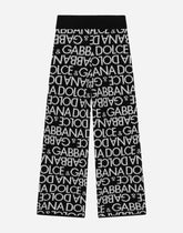 Knitted pants with allover jacquard logo -  | Dolce &amp; Gabbana