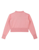 Cotton cardigan with pearl DG button -  | Dolce & Gabbana