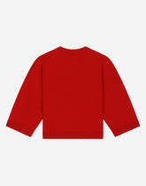 Round-neck pullover with logo embroidery -  | Dolce &amp; Gabbana