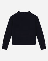 Round-neck sweater with DG logo inlay -  | Dolce &amp; Gabbana