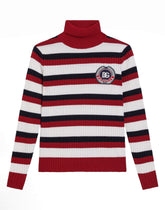 Wool turtleneck sweater with patch -  | Dolce &amp; Gabbana