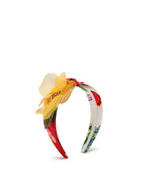 Poplin headband with flower print -  | Dolce & Gabbana