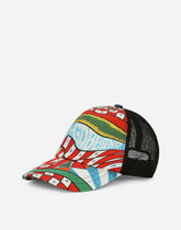 Drill baseball cap with Carretto print -  | Dolce & Gabbana
