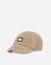 Faux fur baseball cap with logo tag -  | Dolce &amp; Gabbana