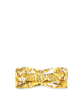 Poplin headband with yellow majolica print -  | Dolce &amp; Gabbana