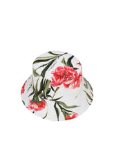 Carnation-print poplin hat -  | Dolce & Gabbana