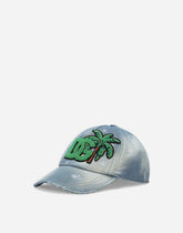 Denim hat with peak and DG logo -  | Dolce &amp; Gabbana