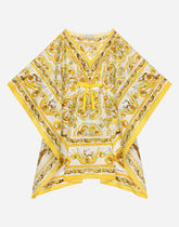 Majolica-print batiste caftan with drawstring waist -  | Dolce &amp; Gabbana