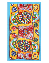 Carretto-print terry beach towel (140x80) -  | Dolce & Gabbana