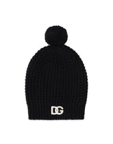 Basketweave-stitch hat with DG logo patch -  | Dolce & Gabbana
