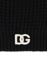 Basketweave-stitch hat with DG logo patch -  | Dolce & Gabbana