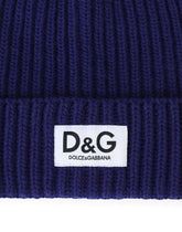 Ribbed knit hat with logo label -  | Dolce & Gabbana