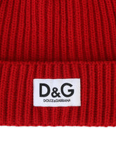 Ribbed knit hat with logo label -  | Dolce &amp; Gabbana