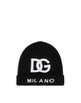 Fisherman’s rib knit hat with logo embroidery -  | Dolce &amp; Gabbana