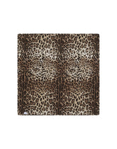 Leopard and carnation-print jersey blanket -  | Dolce & Gabbana