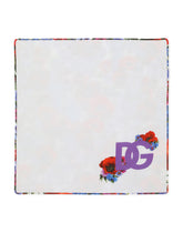 Jersey blanket with floral and DG print -  | Dolce & Gabbana
