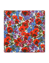 Jersey blanket with floral and DG print -  | Dolce & Gabbana