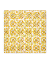 Jersey blanket with yellow majolica print -  | Dolce &amp; Gabbana