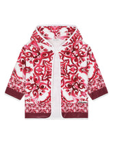 Majolica-print terrycloth bathrobe -  | Dolce & Gabbana