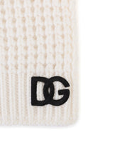 Basketweave-stitch scarf with DG logo patch -  | Dolce &amp; Gabbana