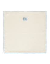 Knit blanket with DG logo patch -  | Dolce &amp; Gabbana
