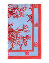 Coral-print cotton beach towel -  | Dolce & Gabbana