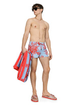 Coral-print cotton beach towel -  | Dolce & Gabbana