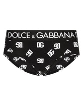 Two-way stretch jersey Brando briefs with DG logo print -  | Dolce &amp; Gabbana