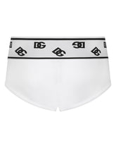Fine-rib cotton Brando briefs with DG logo -  | Dolce & Gabbana