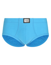 Two-way-stretch jersey Brando briefs with logo tag -  | Dolce & Gabbana