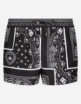 Short swim trunks with bandanna print -  | Dolce &amp; Gabbana