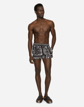 Short swim trunks with bandanna print -  | Dolce &amp; Gabbana
