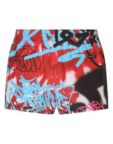 Short swim trunks with spray-paint graffiti print -  | Dolce & Gabbana
