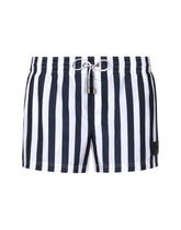 Swim shorts with vertical-stripe print -  | Dolce &amp; Gabbana