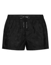 Short swim trunks with jacquard DG Monogram -  | Dolce &amp; Gabbana