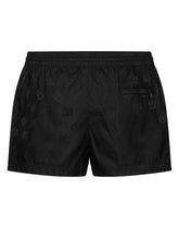 Short swim trunks with jacquard DG Monogram -  | Dolce &amp; Gabbana