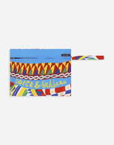 Mid-length swim trunks with Carretto print -  | Dolce &amp; Gabbana