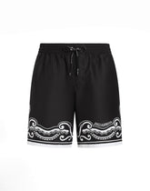 Mid-length swim trunks with bandanna print -  | Dolce &amp; Gabbana