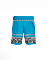 Mid-length swim trunks with bandanna print -  | Dolce &amp; Gabbana