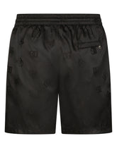 Mid-length swim trunks with DG Monogram print -  | Dolce &amp; Gabbana