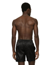 Mid-length swim trunks with DG Monogram print -  | Dolce &amp; Gabbana
