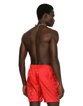 Mid-length swim trunks with jacquard DG Monogram -  | Dolce & Gabbana