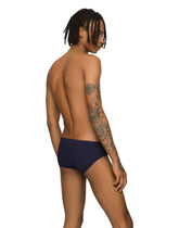 Swim briefs with high-cut leg and branded plate -  | Dolce &amp; Gabbana