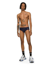 Swim briefs with high-cut leg and branded plate -  | Dolce &amp; Gabbana
