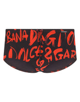 Brando swim briefs with logo print -  | Dolce &amp; Gabbana