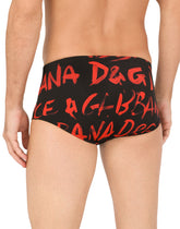 Brando swim briefs with logo print -  | Dolce &amp; Gabbana